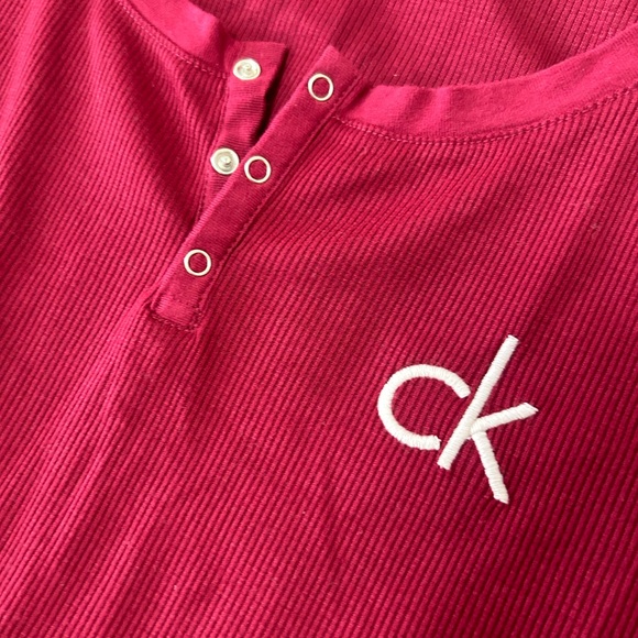🌈Beautiful Calvin Klein burgundy red pyjama size L - Picture 2 of 13